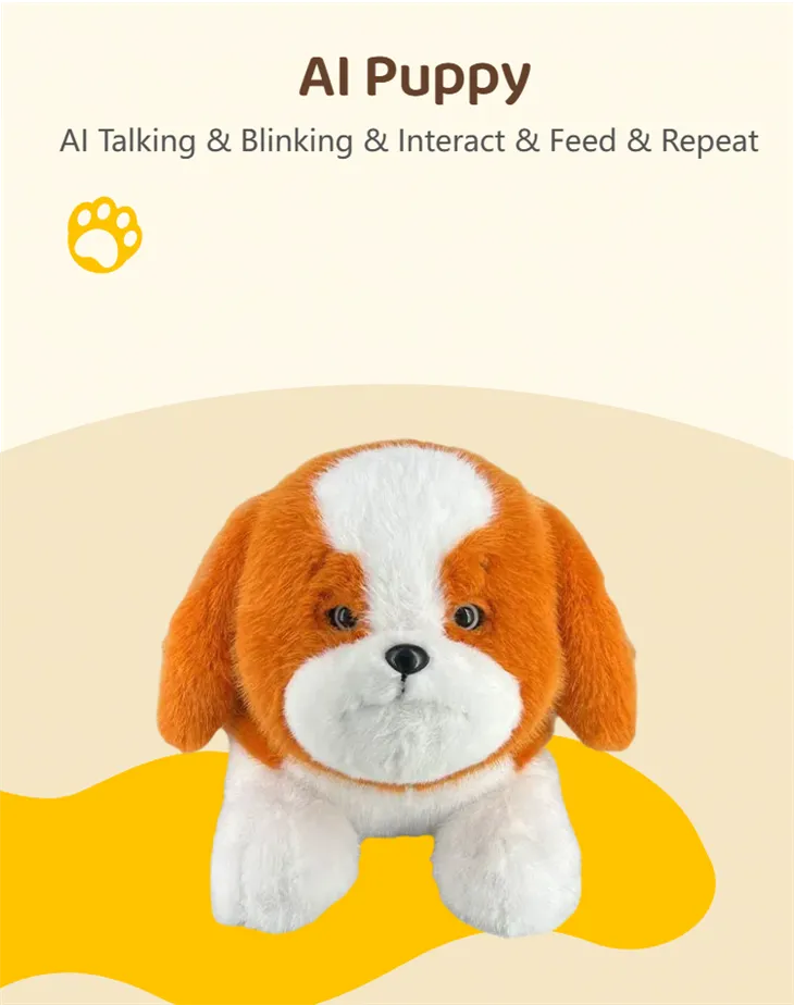 Smart learning fun interactive Talking Ai dog plush toys fun