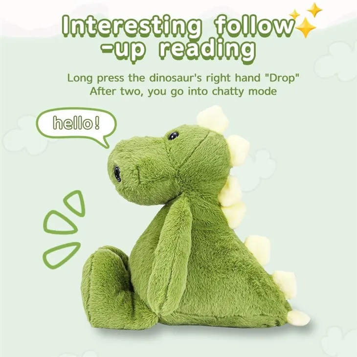 Customize Interactive Talking Plush Dinosaur Toy For Kids Fun With Repeat Voice suppliers