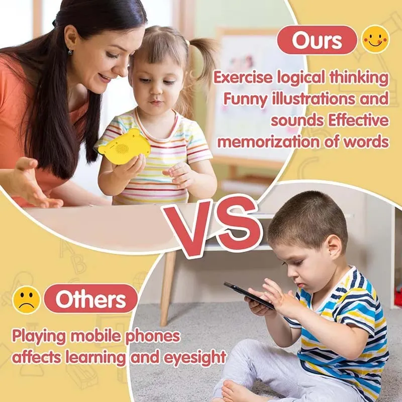 Interactive Talking Flash Cards Machine Learning Toy For Autism Education With Customizable Book Sets